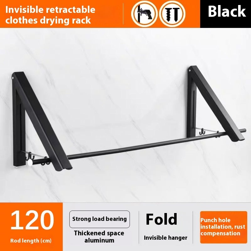 The Kindra Folding Wall-Mounted Clothes Rack — additional product view 4