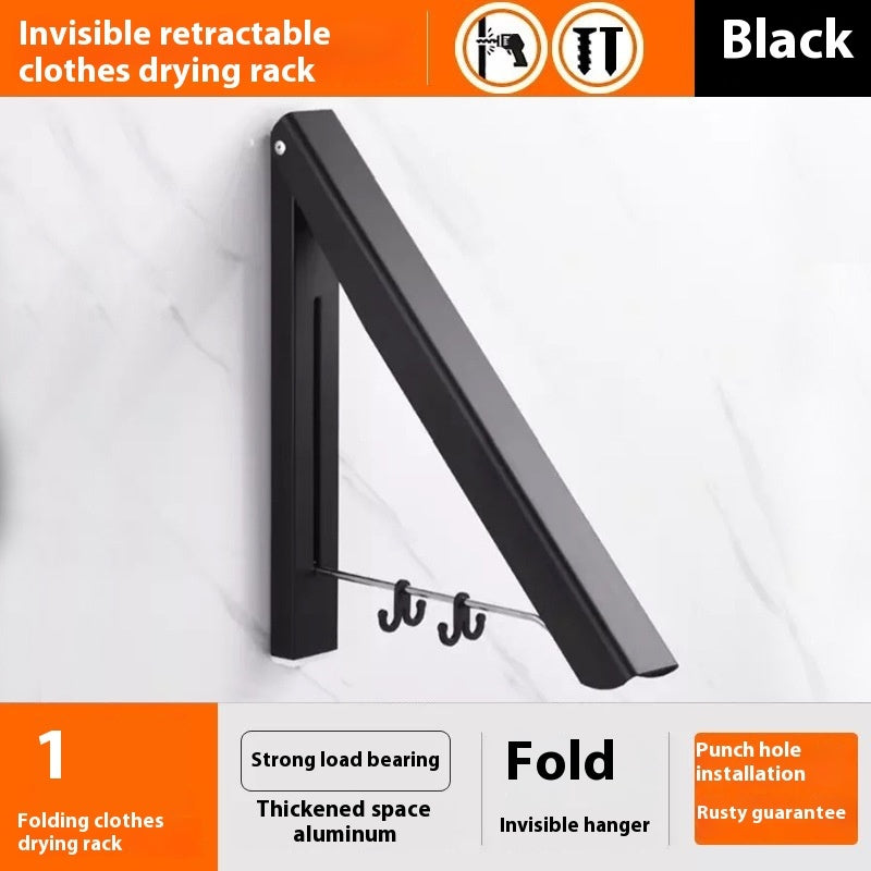 The Kindra Folding Wall-Mounted Clothes Rack — additional product view 6
