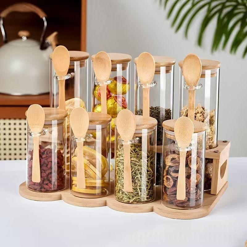 The Kindra Glass Seasoning Jar Set