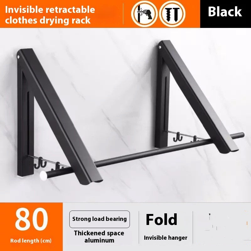The Kindra Folding Wall-Mounted Clothes Rack — additional product view 5