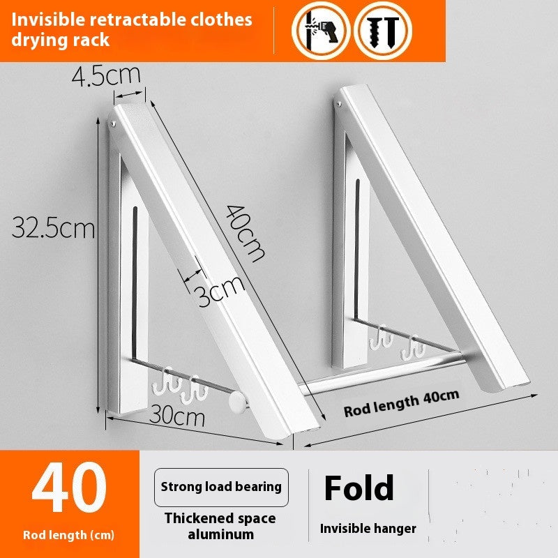 The Kindra Folding Wall-Mounted Clothes Rack — additional product view 8