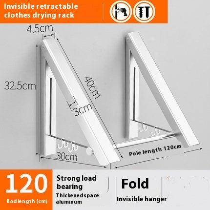 The Kindra Folding Wall-Mounted Clothes Rack — additional product view 9